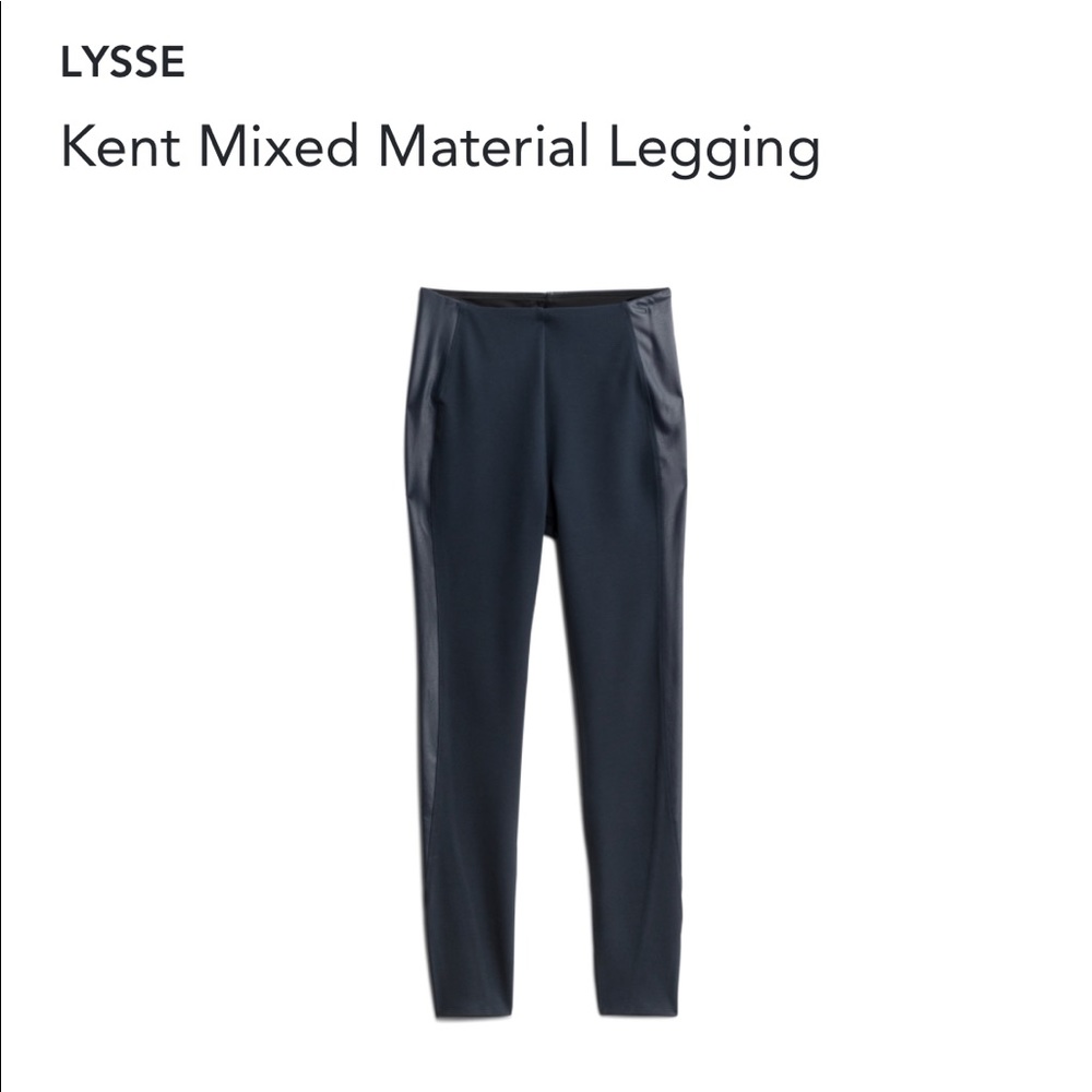 Faux Leather Side Panel Leggings Machine Washable